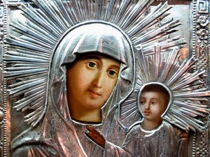 Икона "Казанской Божией Матери" 19 век
