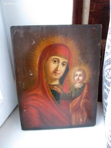 Икона "Казанской Божией Матери" 19 век