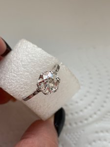 Кольцо старинное в платине бриллиант 2 карата