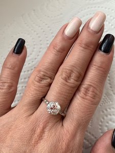 Кольцо старинное в платине бриллиант 2 карата