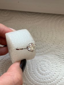 Кольцо старинное в платине бриллиант 2 карата