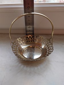 Серебряная конфетница, орешница, 875 проба, 1954г