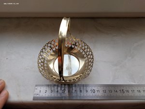 Серебряная конфетница, орешница, 875 проба, 1954г