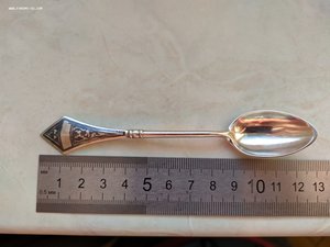 Кофейная серебряная ложка, 875 проба, Кубачи