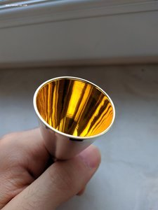 Рюмка с позолотой, серебро, 916 проба СССР