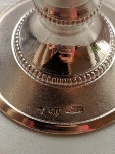 Рюмка с позолотой, серебро, 916 проба СССР