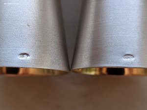 Две серебряные рюмки с позолотой, 875 проба. Завод Мельхиз.