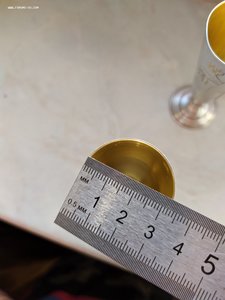 Две серебряные рюмки с позолотой, 875 проба. Завод Мельхиз.
