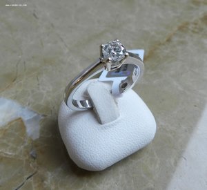 Кольцо белое золото бриллиант 0,45 ct