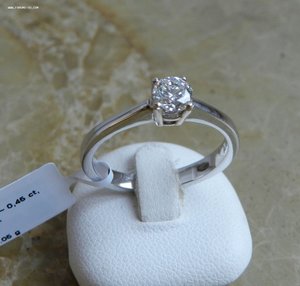 Кольцо белое золото бриллиант 0,45 ct