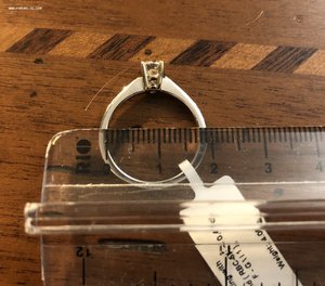 Кольцо белое золото бриллиант 0,45 ct