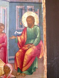 Икона "Рождество Пресвятой Богородицы" Сусальное золото. Лег