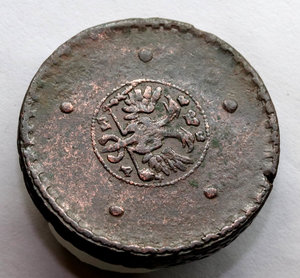 Пять копеек 1726 года МД "крестовик"