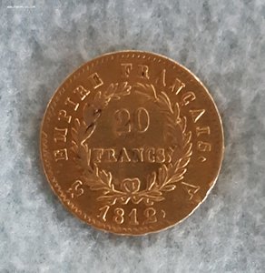 Золото Франция 20 франков Наполеон I 1812 год