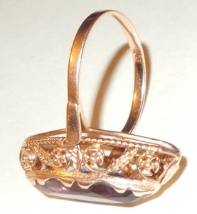 Кольцо золотое 583 проба с александритом