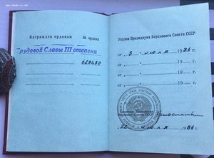 Трудовая Слава 3ст с доком.