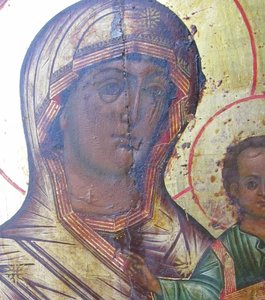 Икона "Смоленской Божией Матери" Палех. Сусальное золото. Пр
