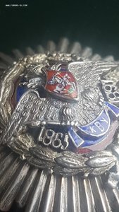 Киевское Военное Училище в серебре с эмалями