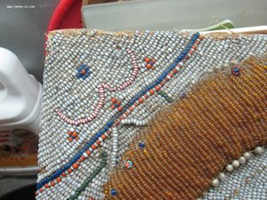 Шикарная Икона Казанской Богородицы. шитье 19 век.