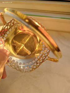 Серебряная конфетница, орешница, 1955г, 875 проба