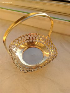 Серебряная конфетница, орешница, 1955г, 875 проба