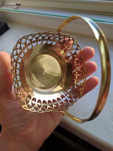 Серебряная конфетница, орешница, 1955г, 875 проба