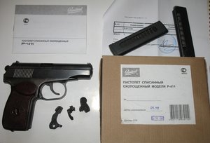 Р-411 охолощенный стреляющий ПМ с приятными допами