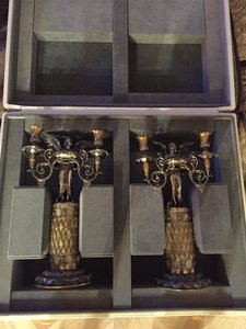 Пара ювелирных эксклюзивных подсвечника "Ангелы" О.Д. Демчен