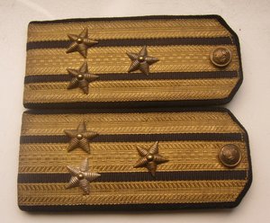 Погоны ВМФ СССР Капитан 1-го Ранга