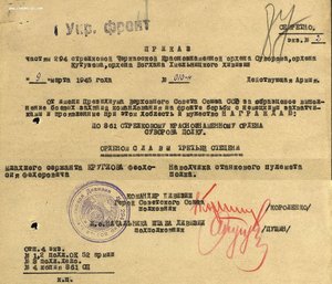 Две третьих боевых Славы на одного. Орденская и архив.