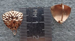 серёжки 585 пр листики