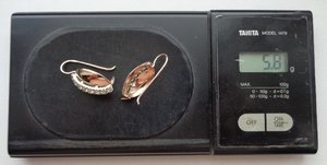 серёжки 585 пр фианиты