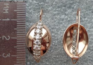 серёжки 585 пр фианиты