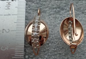 серёжки 585 пр фианиты