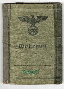 Военный билет 2-го образца (Wehrpaß) Luftwaffe