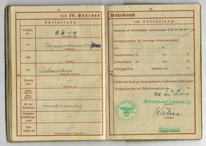 Военный билет 2-го образца (Wehrpaß) Luftwaffe