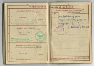 Военный билет 2-го образца (Wehrpaß) Luftwaffe