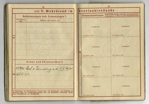 Военный билет 2-го образца (Wehrpaß) Luftwaffe