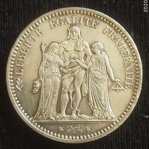 5 франков 1873 А "Геркулес" (Франция)