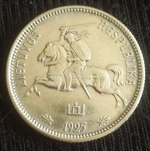 2 лита 1925 г. (Литва) Ag