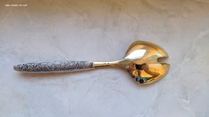 Раздаточная серебряная ложка для салата, 916 проба