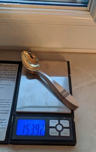 Набор 6 серебряных чайных ложек, 916 проба, СССР