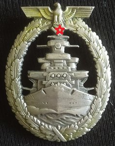 знак «Член команды линейного корабля или крейсера» Кригсмари