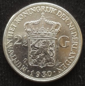 2 1/2 гульдена 1930 (Нидерланды)