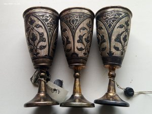 Бокалы для вина Кубачи(не использованные)