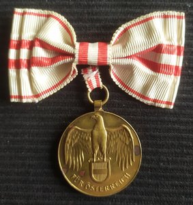 Медаль участнику Великой войны 1914-1918 гг. (1 Австр.Респ.)