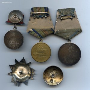 Комплект на лейтенанта отвага, БЗ квадро,Кавказ и ОВ 2ст док