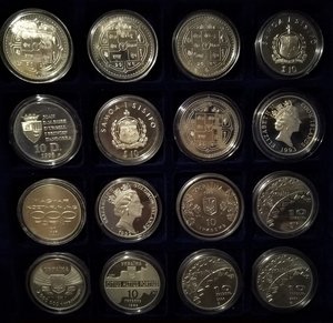 16 унцовок __ СЕРЕБРО __ Разные страны ___ СПОРТ____