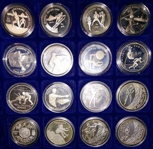 16 унцовок __ СЕРЕБРО __ Разные страны ___ СПОРТ____