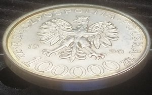 100.000 злотых 1990 "Солидарность" (ПНР)